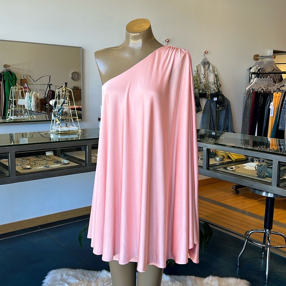 Halston Heritage One Shoulder Dress